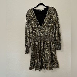 Michael Kors metallic gold dress